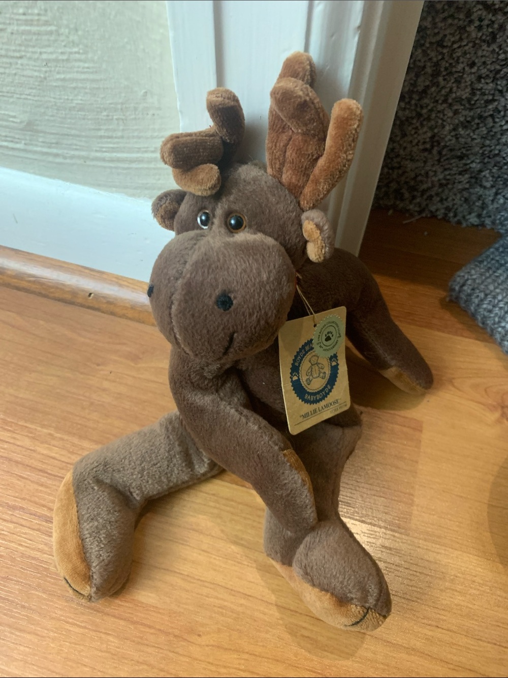 1999 Boyds Bears BABYBOYDS Millie Lamoose Brown Plush Moose